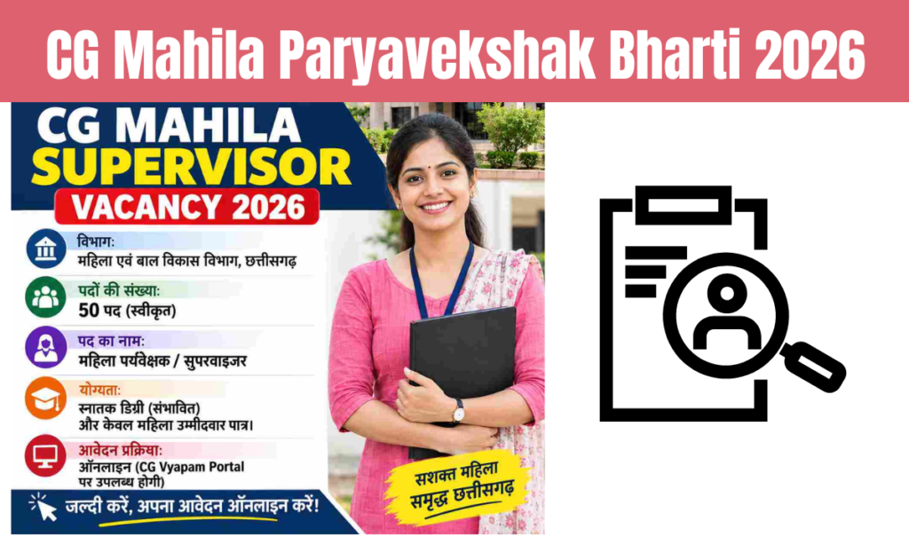 CG Mahila Supervisor Recruitment 2026
